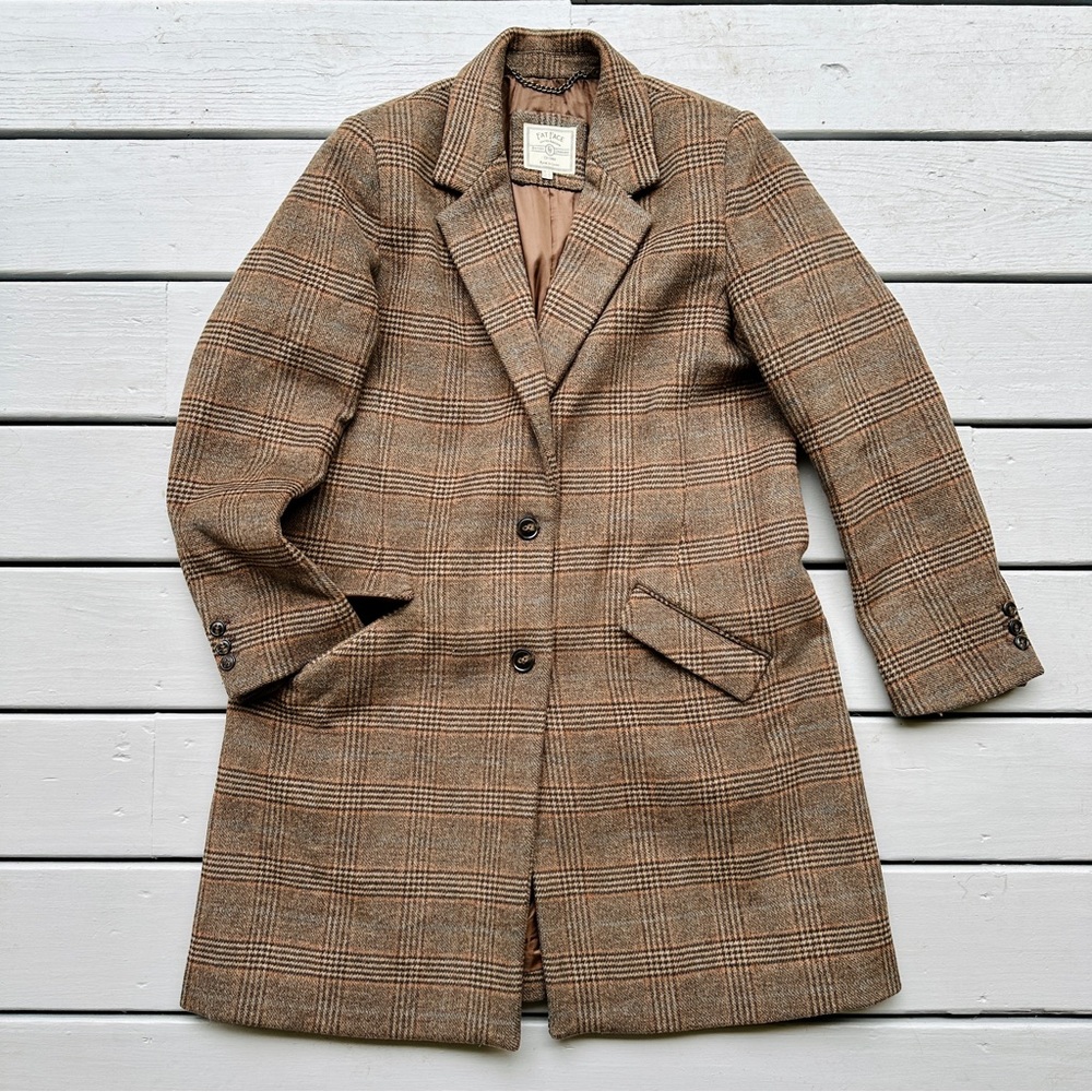 Plaid Wool Coat